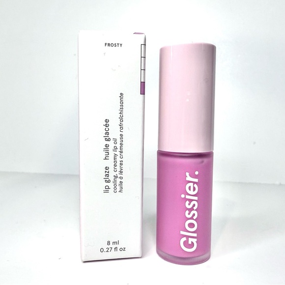 Glossier Lip Glaze Cooling Creamy Lip Oil Frosty - Picture 1 of 5